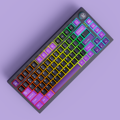 ive65 Black Purple Mechanical Gaming Keyboard