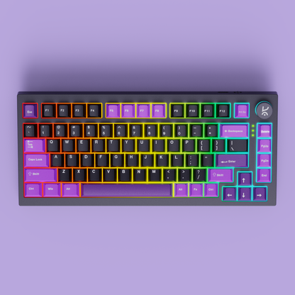 ive65 Black Purple Mechanical Gaming Keyboard